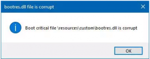 bootres.dll is corrupt