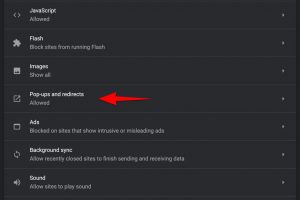 how to allow pop ups