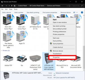 how to find printer ip address mac
