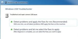 USB Device Not Recognized