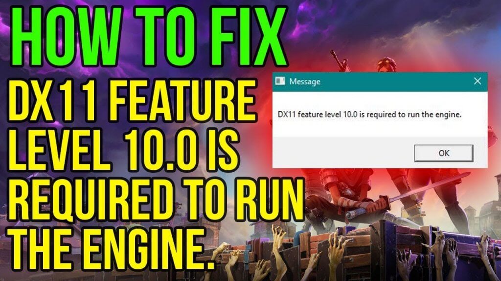 dx11 feature level 10.0 fortnite
