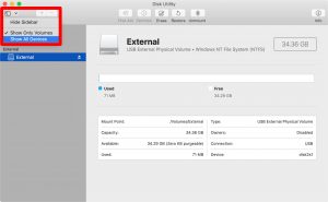 reformat external hard drive mac