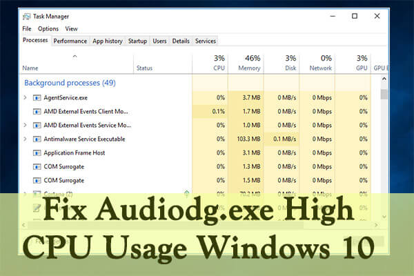 audiodg.exe high cpu