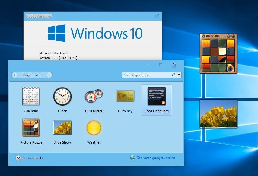windows 10 desktop clock