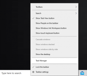 task manager shortcut