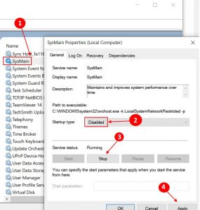 how to stop superfetch cmd