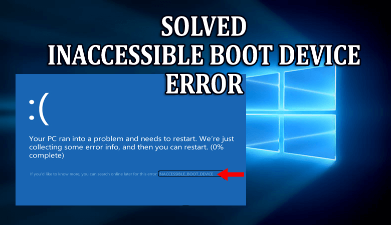 inaccessible boot device