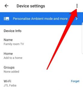 reset chromecast