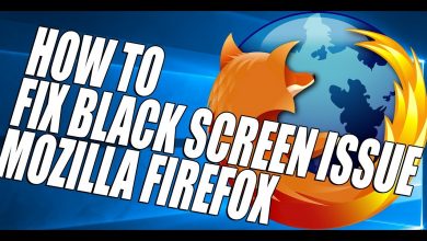 firefox black screen