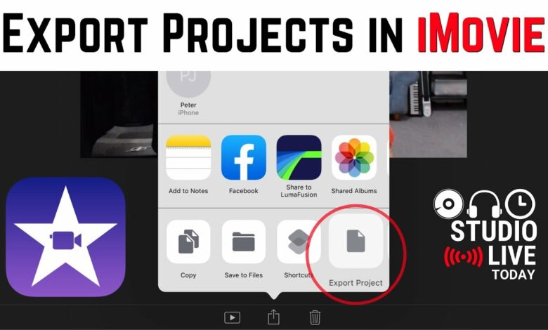 How to export iMovie project on Mac