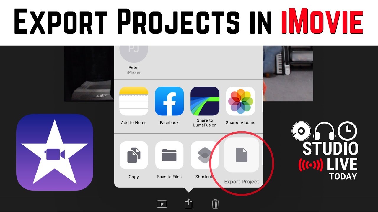 How to export iMovie project on Mac