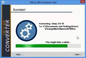 convert exe to apk