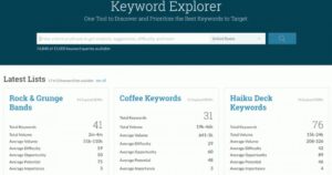 Keyword explorer