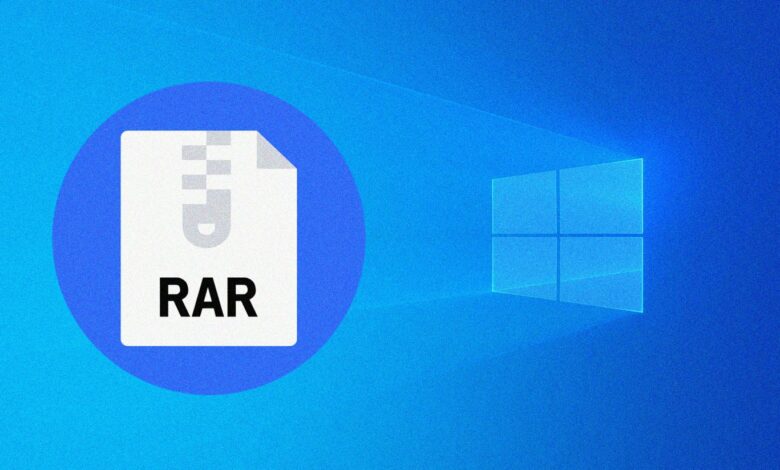 how to open rar files on windows 10 without winrar