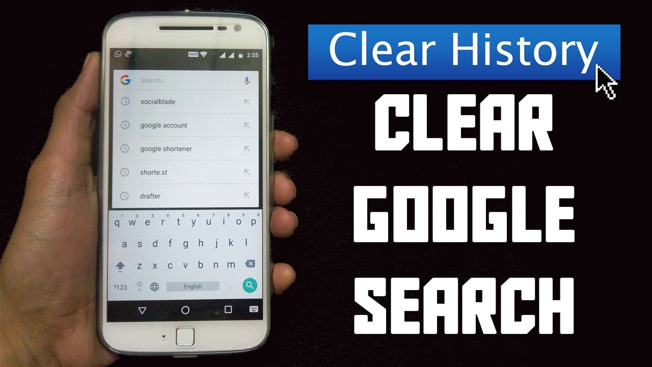 how to erase google search history on android phone