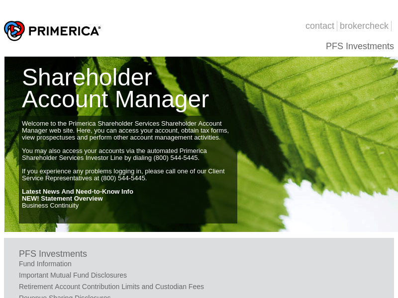 primerica shareholder services