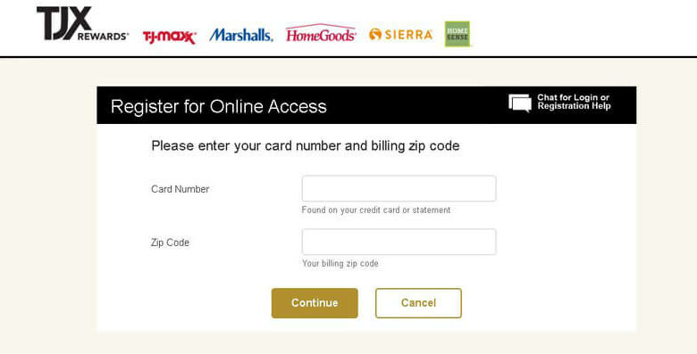 tjmaxx account login