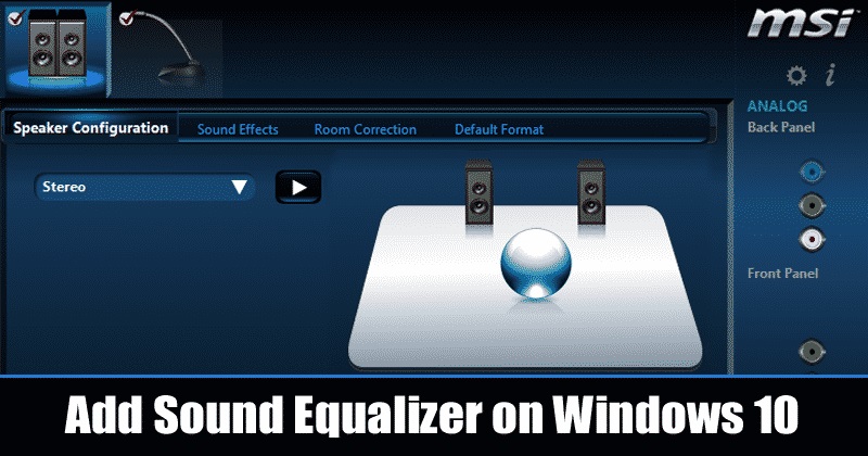 windows 10 equalizer