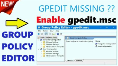 gpedit msc missing