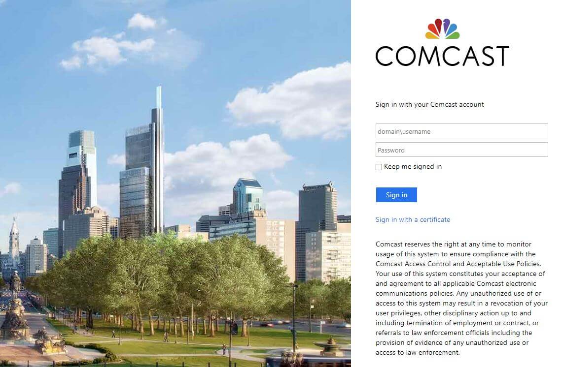 Team Comcast login