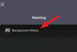 how to blur or add background effects on Microsoft teams