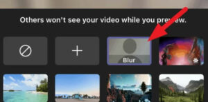 how to blur or add background effects on Microsoft teams