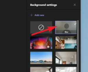 how to blur or add background effects on Microsoft teams