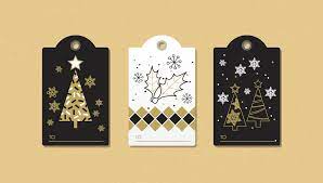 Black, Taupe and Green Gift Tags
