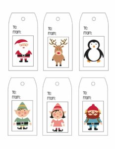 Christmas Character Gift Tags
