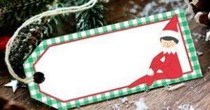 Elf gift tags