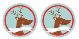 Holiday Reindeer Jumbo Gift Tag
