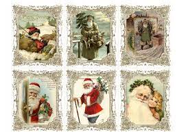 Victorian San and Christmas Tre Gift Tag