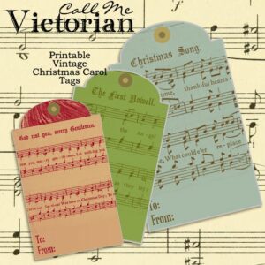 Victorian Sheet Music Gift Tags