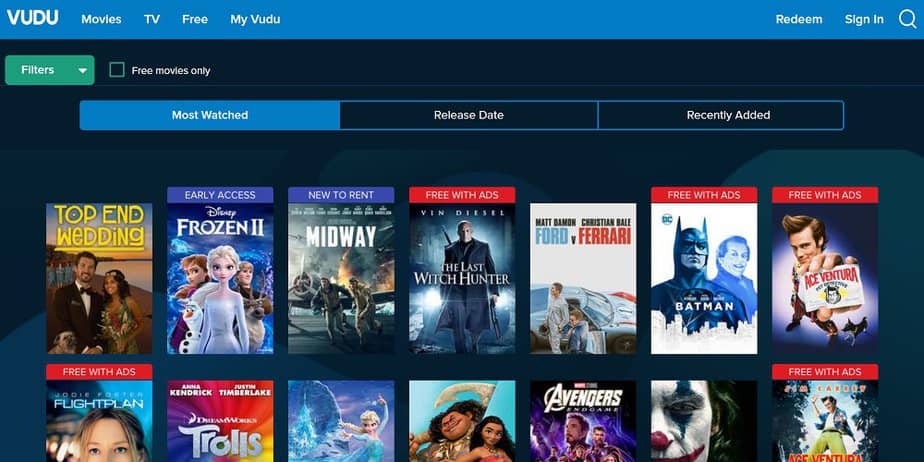 VUDU Alternatives