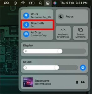 Click on Bluetooth