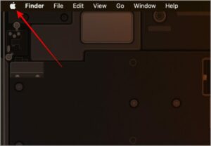 Click on the Apple logo in the menu bar