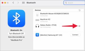 Click the x mark beside your Bluetooth device.