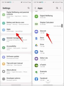 Discord under All apps.