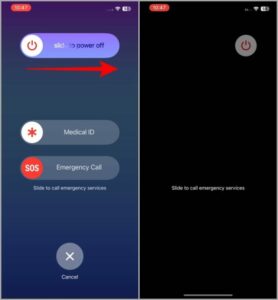 Keep your iPhone off for a few minutes then turn it on by holding the side button