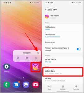 Now tap on Mobile data