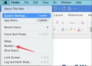 Restart Mac