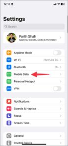 Select Mobile data