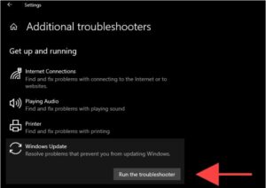  Select Windows Update