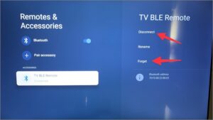 Select your TV remote and hit Forget