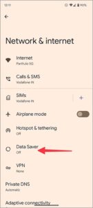  Tap Data Saver and disable it