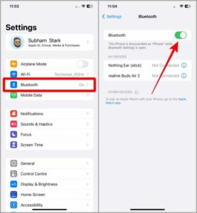 Tap on the Bluetooth toggle to turn it off