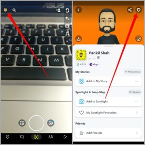 Tap on the profile icon 