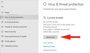 Virus & threat protectio