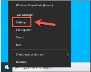  Windows Settings menu