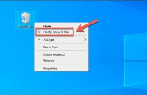click the Recycle Bin